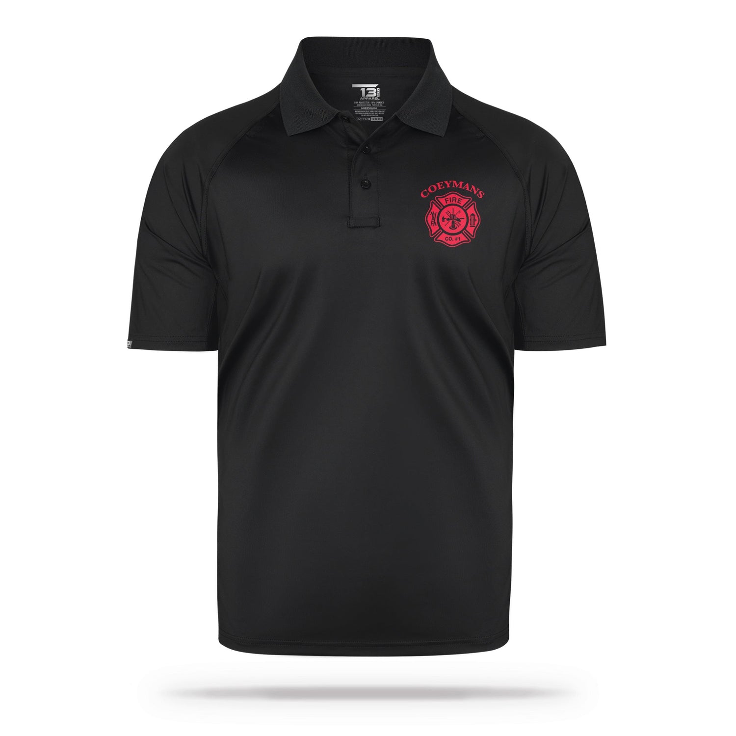 [COEYMANS FIRE COMPANY] Performance Polo [BLACK]-13 Fifty Apparel