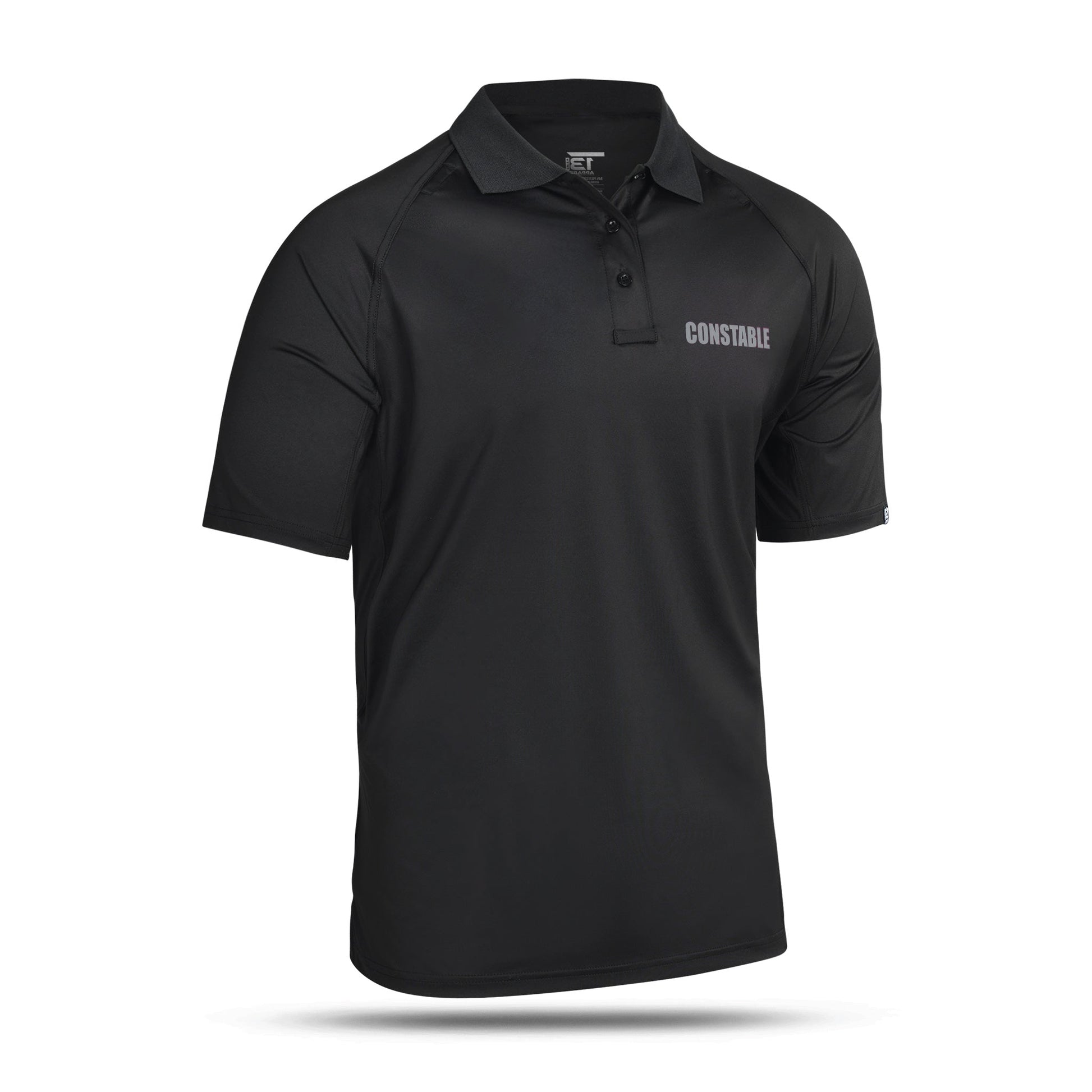 [CONSTABLE] Men's Performance Polo [BLK/GRY]-13 Fifty Apparel