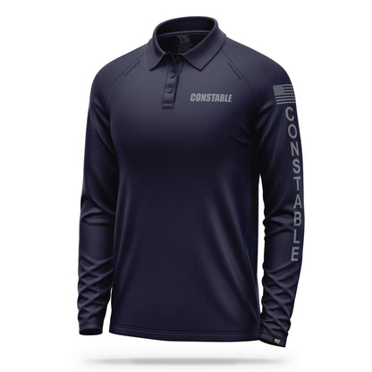 [CONSTABLE] Men's Performance Polo Long Sleeve [NVY/GRY] 13 Fifty Apparel 