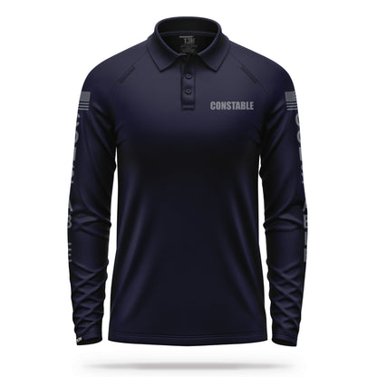 [CONSTABLE] Men's Performance Polo Long Sleeve [NVY/GRY] 13 Fifty Apparel 