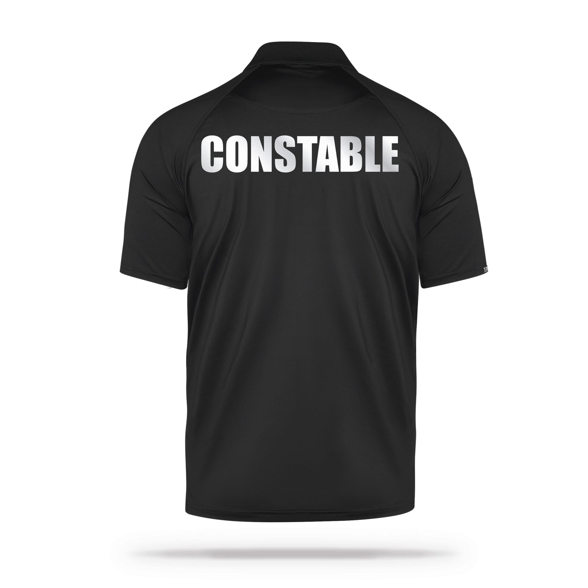 [CONSTABLE] Reflective Men's Performance Polo [BLK/REF]-13 Fifty Apparel