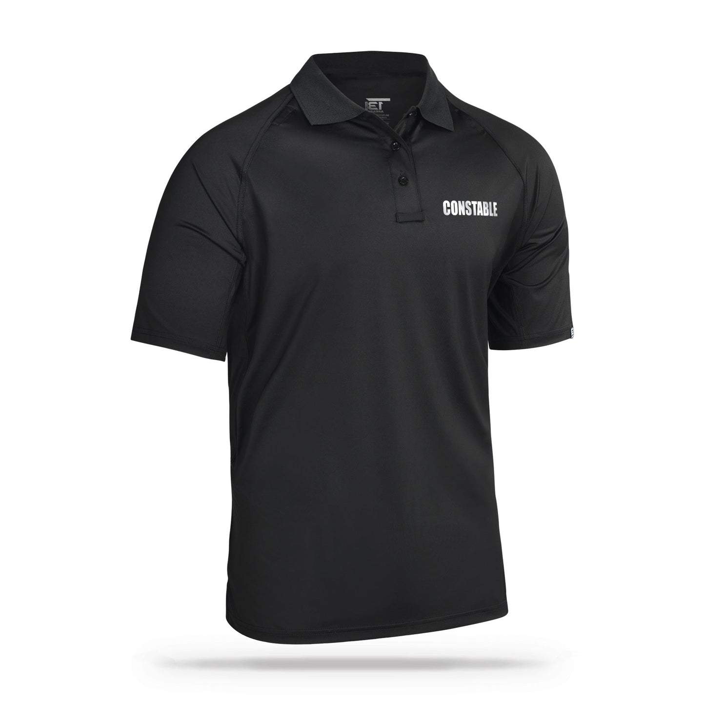[CONSTABLE] Reflective Men's Performance Polo [BLK/REF]-13 Fifty Apparel
