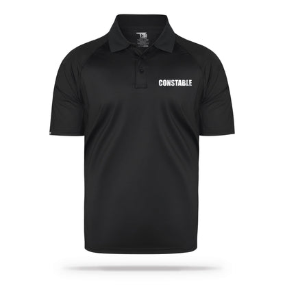 [CONSTABLE] Reflective Men's Performance Polo [BLK/REF]-13 Fifty Apparel