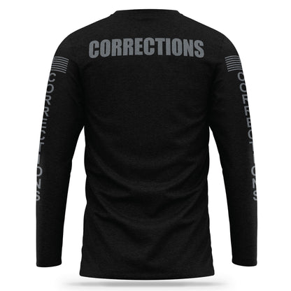[CORRECTIONS] Cotton Blend Long Sleeve [BLK/GRY]-13 Fifty Apparel