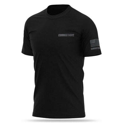 [CORRECTIONS] Men's Cotton Blend Shirt [BLK/GRY]-13 Fifty Apparel