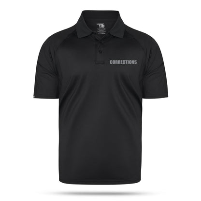 [CORRECTIONS] Men's Performance Polo [BLK/GRY]-13 Fifty Apparel