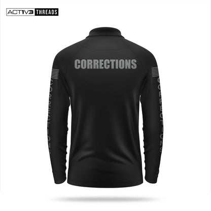 [CORRECTIONS] Men's Performance Polo Long Sleeve [BLK/GRY]-13 Fifty Apparel