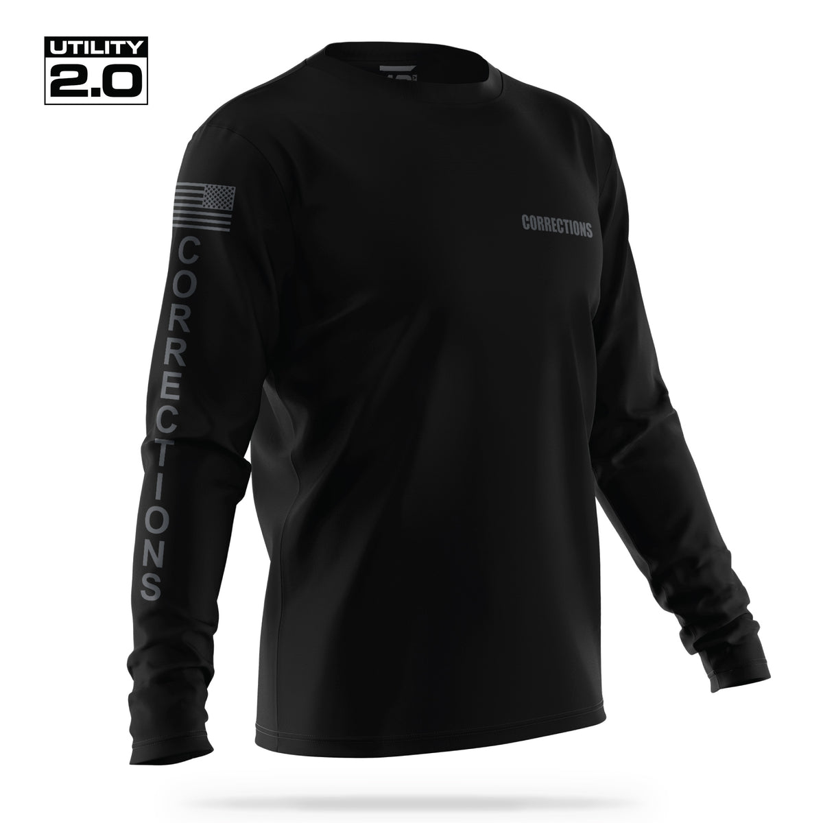 [CORRECTIONS] Men's Utility 2.0 Long Sleeve [BLK/GRY]-13 Fifty Apparel