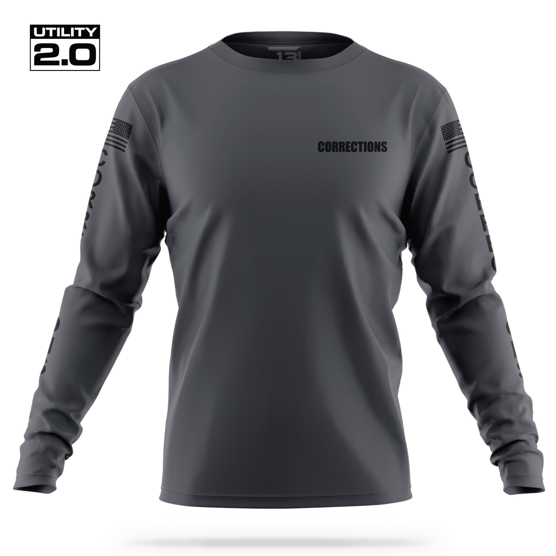 [CORRECTIONS] Men's Utility 2.0 Long Sleeve [CHAR/BLK]-13 Fifty Apparel