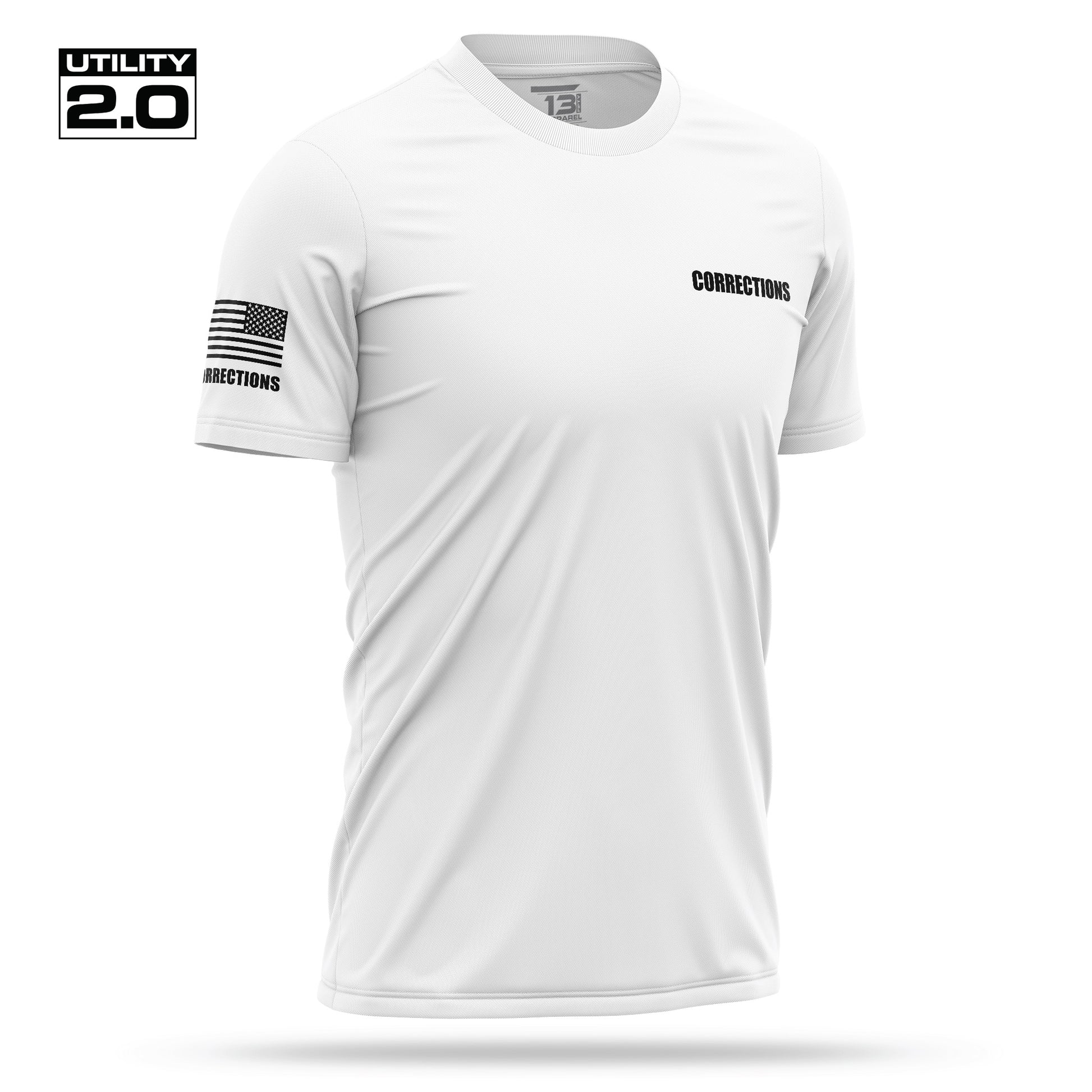 [CORRECTIONS] Men's Utility 2.0 Short Sleeve [WHT/BLK]-13 Fifty Apparel