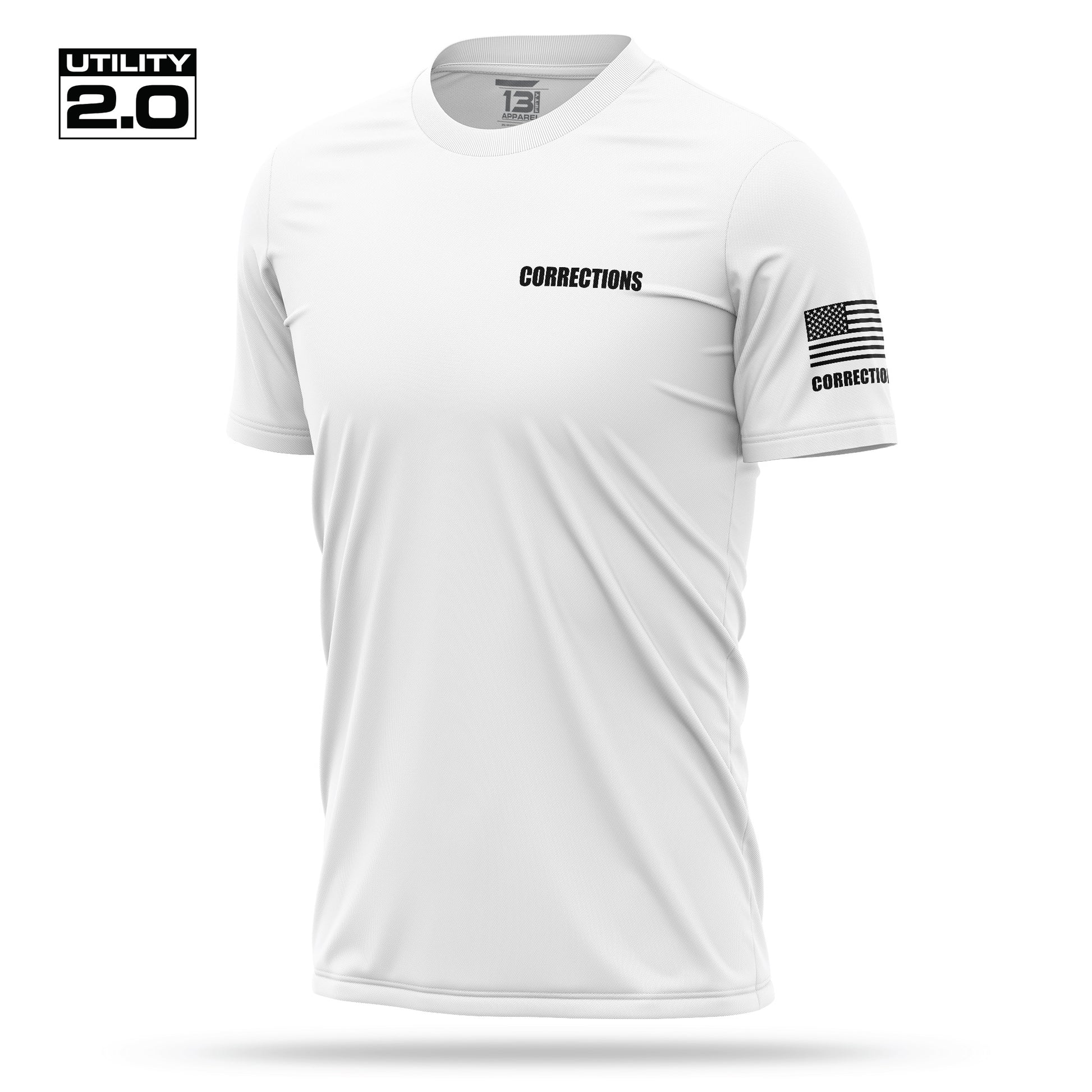 [CORRECTIONS] Men's Utility 2.0 Short Sleeve [WHT/BLK]-13 Fifty Apparel