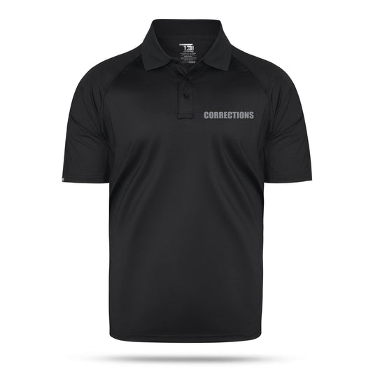 [CORRECTIONS] Reflective Performance Polo [BLK/REF]-13 Fifty Apparel