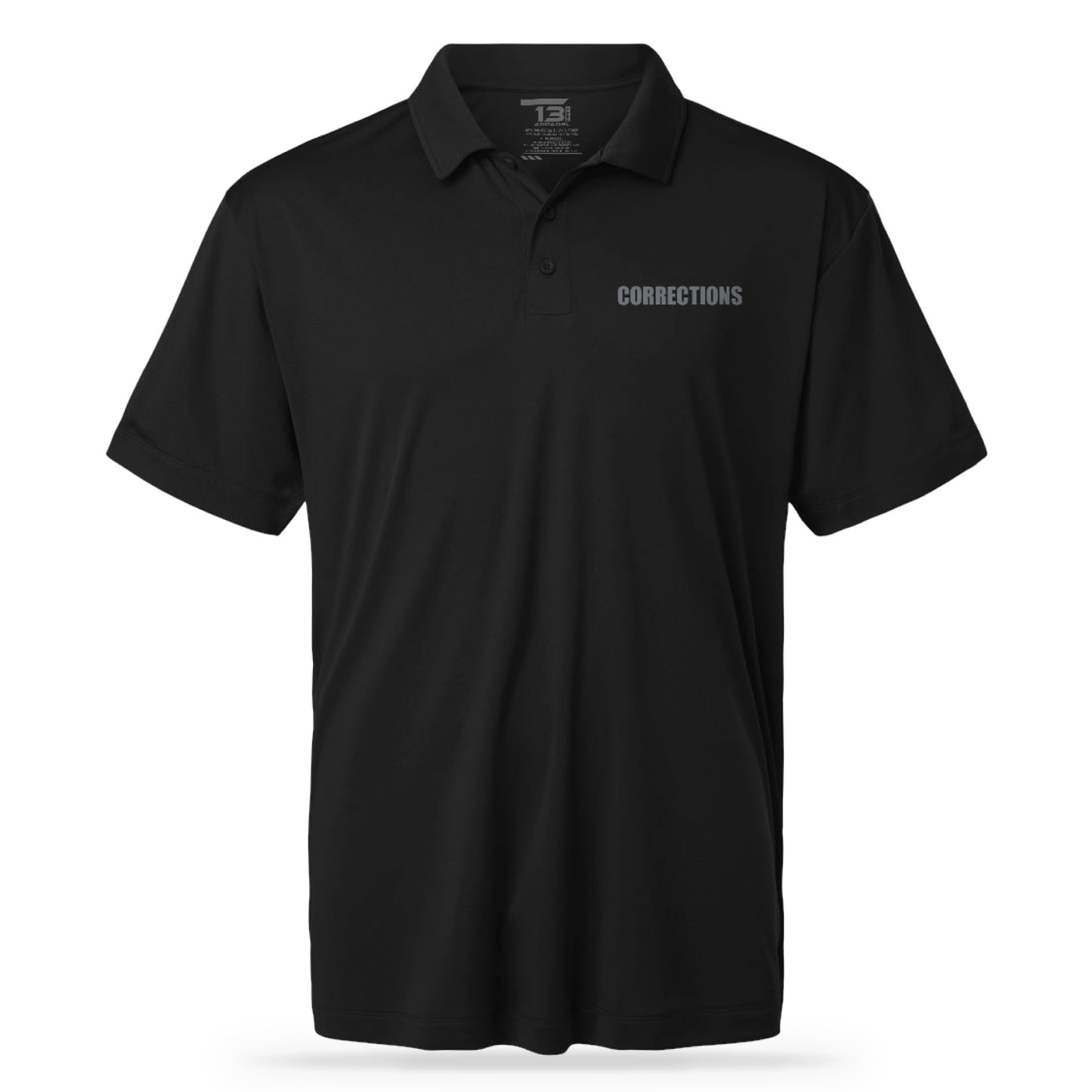 [CORRECTIONS] UTILITY POLO [BLK/GRY]-13 Fifty Apparel