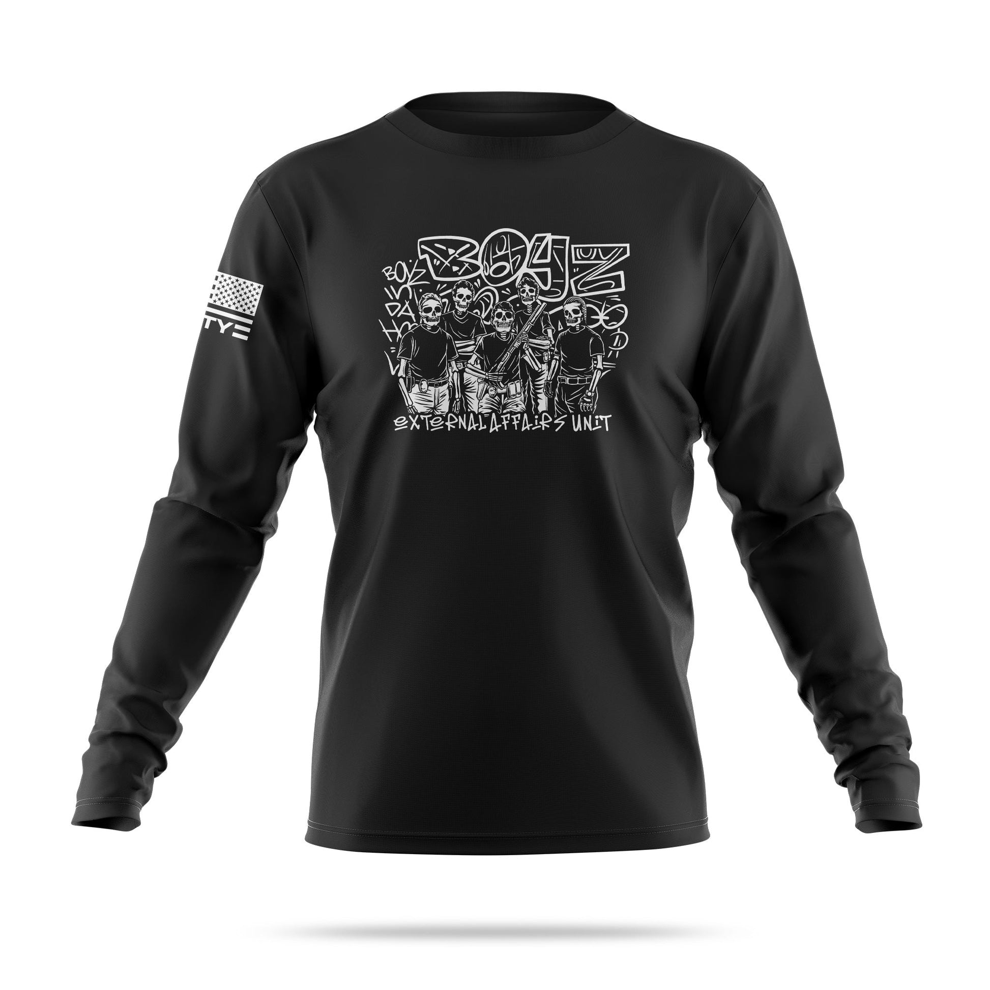 [DA BOYS] Men's Utility Long Sleeve [BLK/WHT]-13 Fifty Apparel