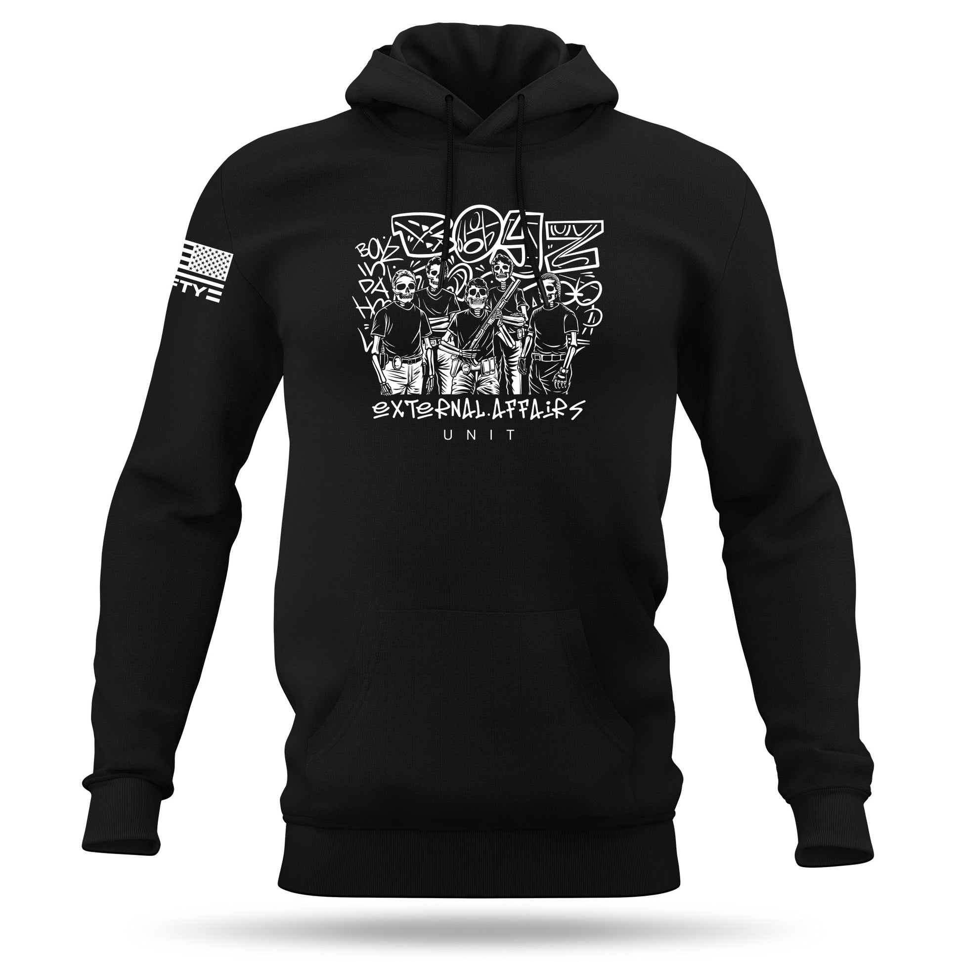 [DA BOYS] Performance Hoodie 2.0 [BLK/WHT]-13 Fifty Apparel