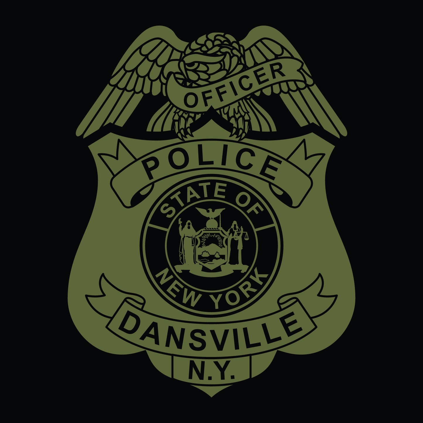 [DANSVILLE PD] Utility Shirt [BLACK]-13 Fifty Apparel