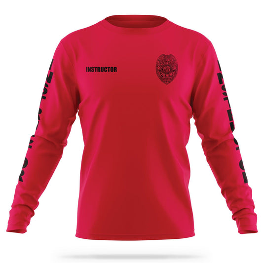 [DEPARTMENT OF NAVY] INSTRUCTOR Utility Long Sleeve Shirt [RED/BLK]-13 Fifty Apparel