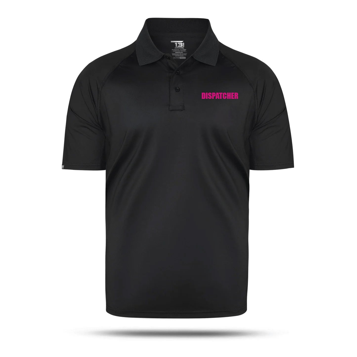[DISPATCHER] Performance Polo [BLK/PNK]-13 Fifty Apparel