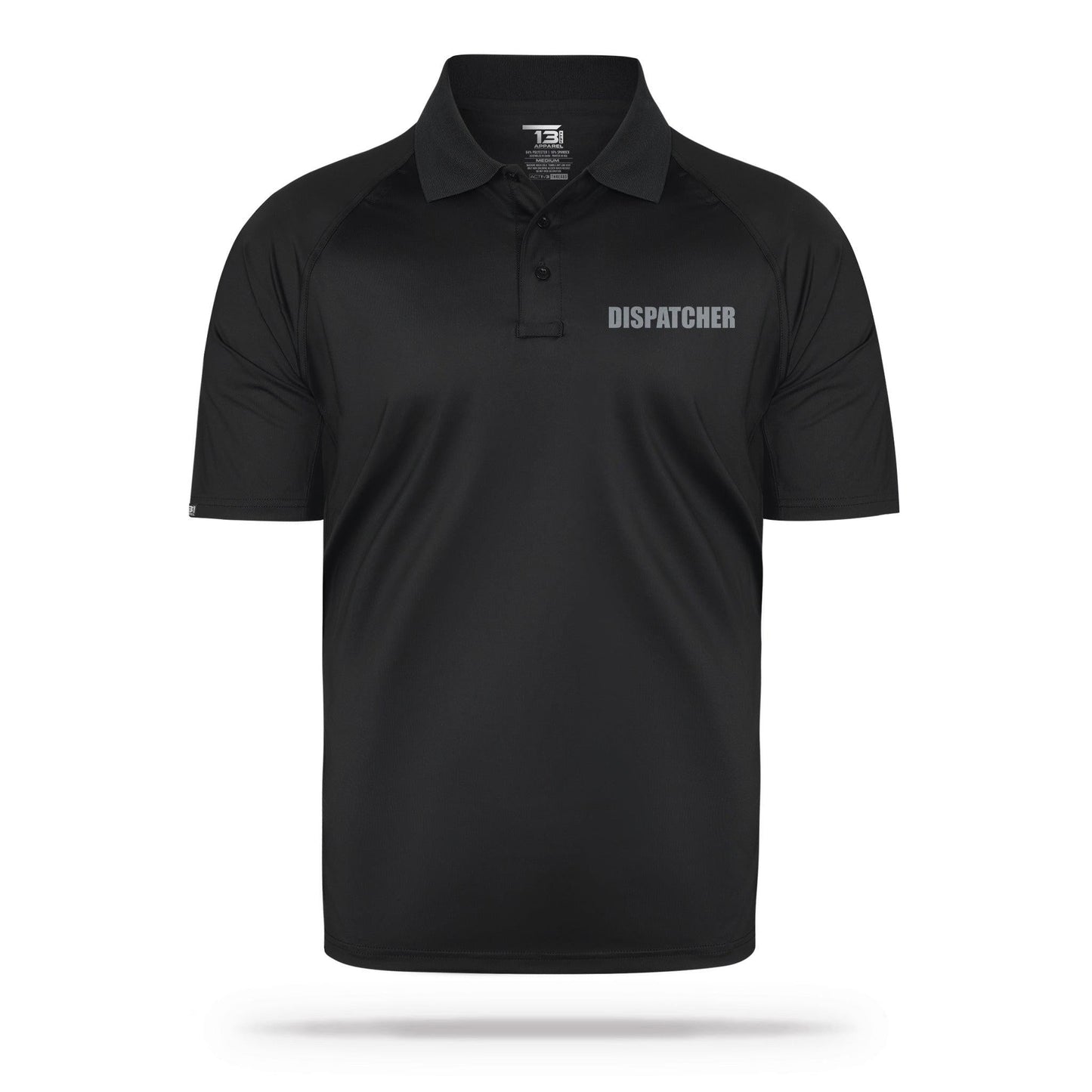 [DISPATCHER] Reflective Performance Polo [BLK/REF]-13 Fifty Apparel