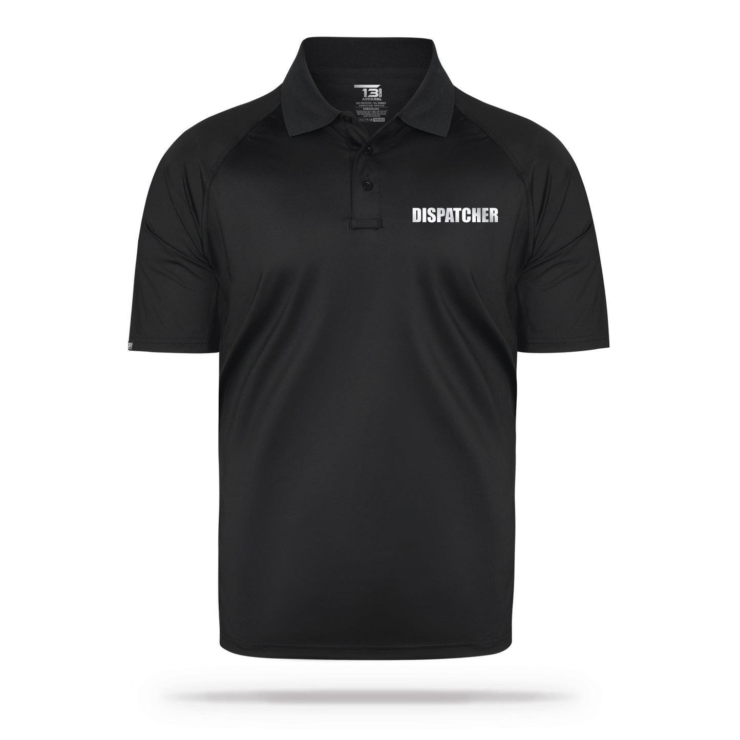 [DISPATCHER] Reflective Performance Polo [BLK/REF]-13 Fifty Apparel