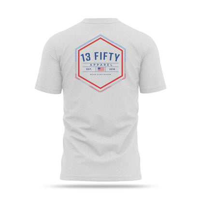 [DOCKSIDE] Cotton Blend Shirt [WHT/NVY]-13 Fifty Apparel