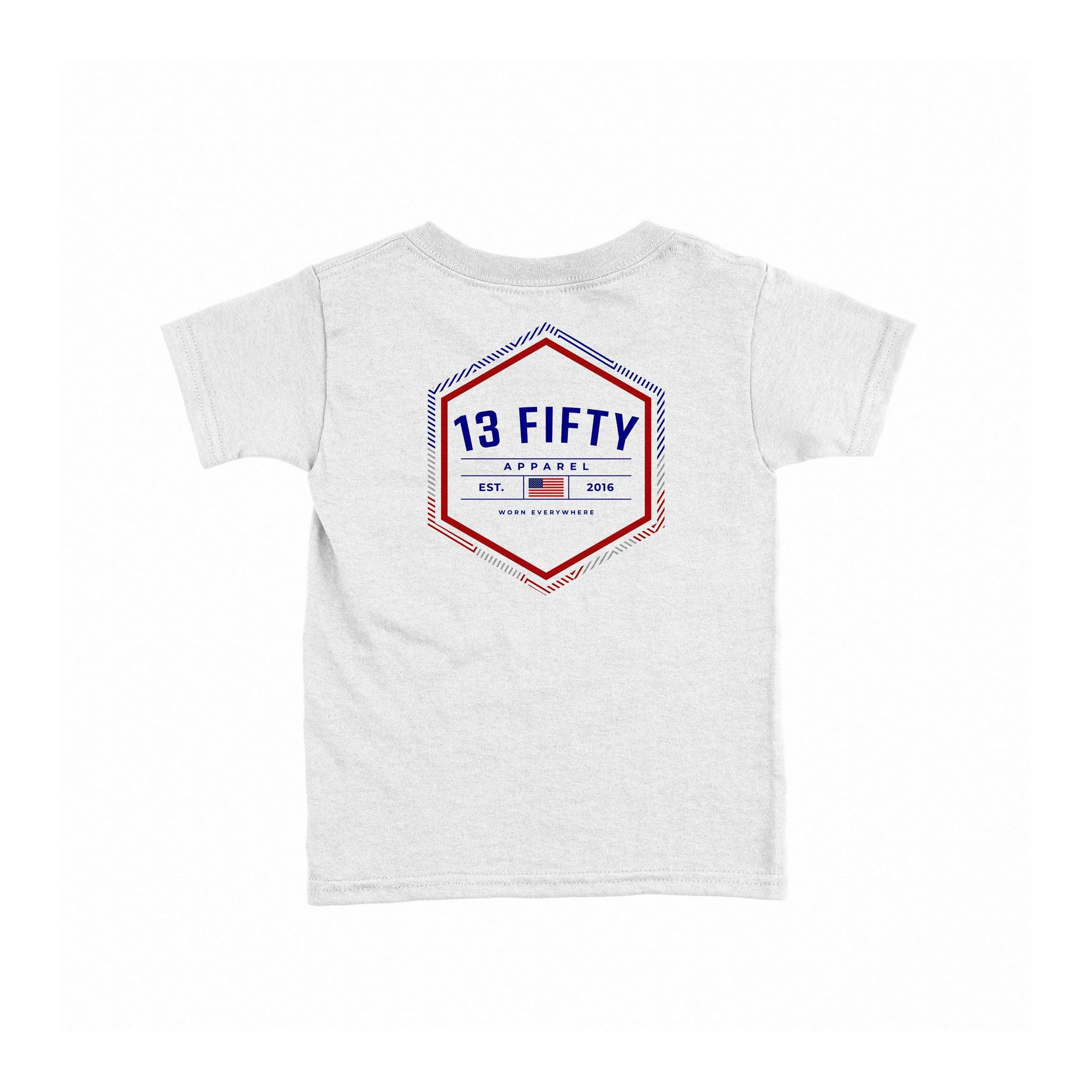 [DOCKSIDE] Kid's Cotton Blend Shirt [WHT/NVY]-13 Fifty Apparel