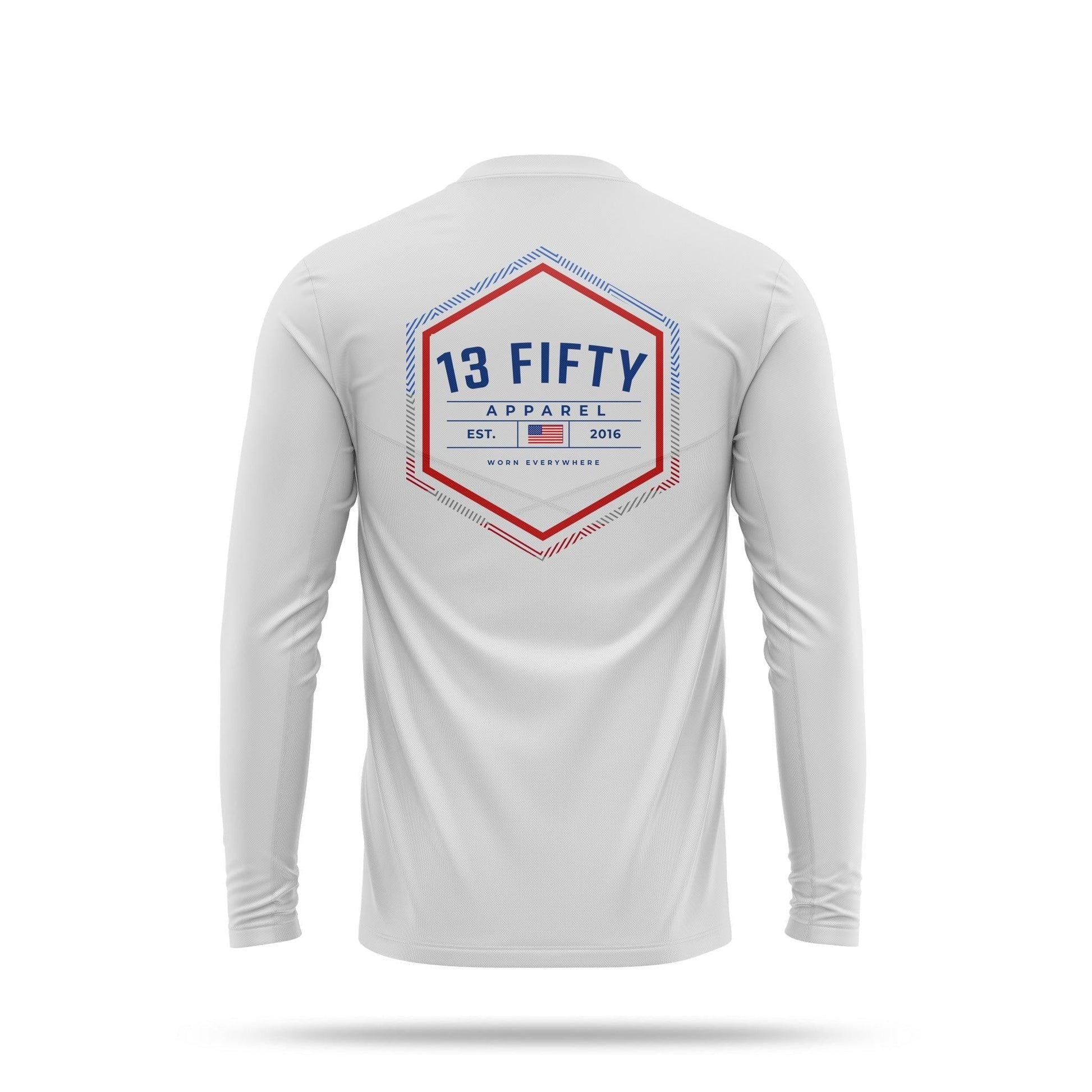 [DOCKSIDE] Men's Utility Long Sleeve [WHT/NVY]-13 Fifty Apparel