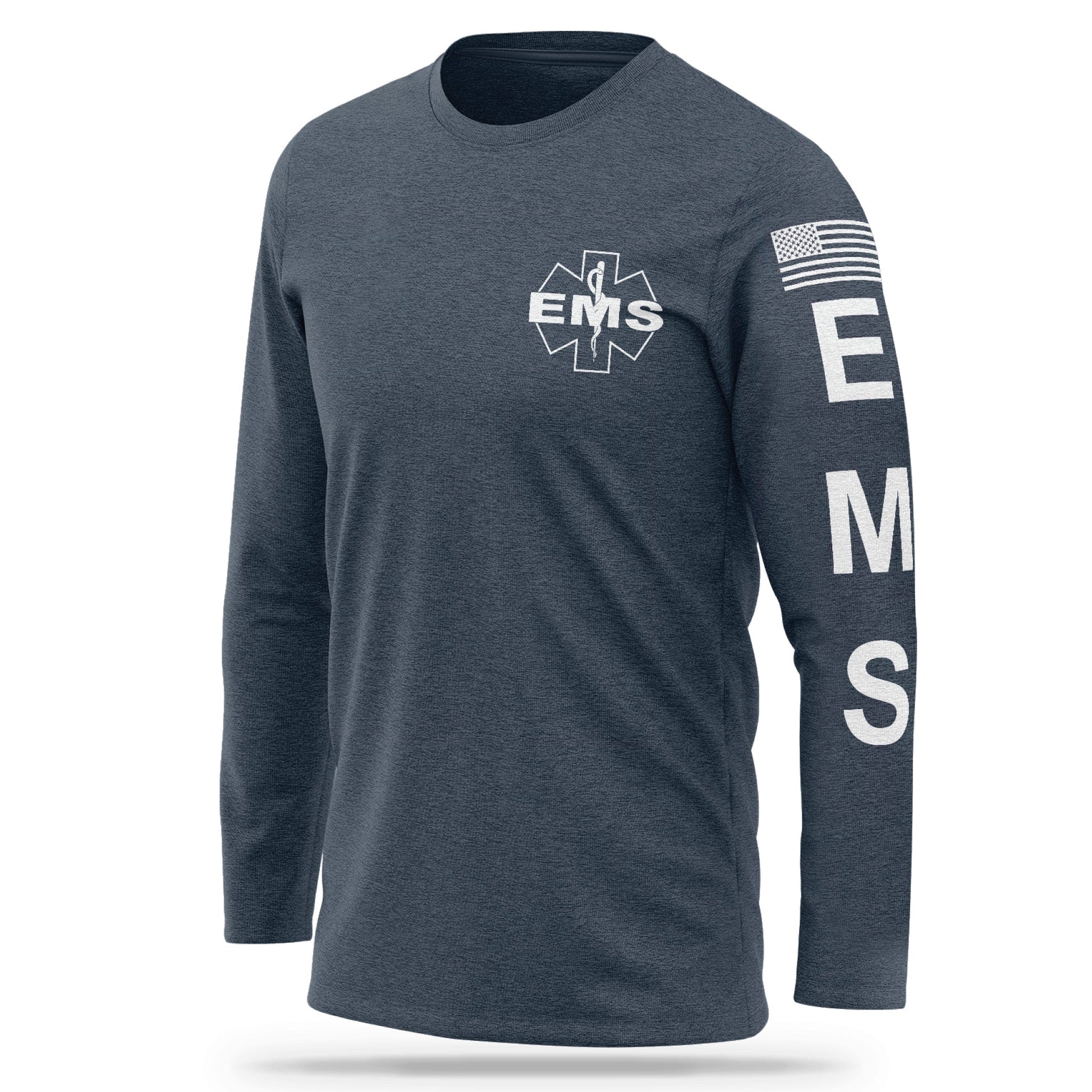 [EMS] Cotton Blend Long Sleeve [NVY/WHT]-13 Fifty Apparel