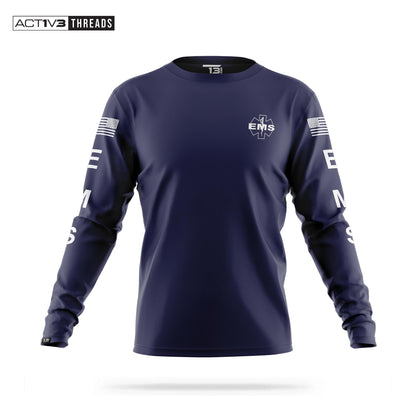 [EMS] Men's Performance Long Sleeve [NVY/WHT]-13 Fifty Apparel