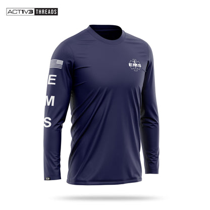 [EMS] Men's Performance Long Sleeve [NVY/WHT]-13 Fifty Apparel