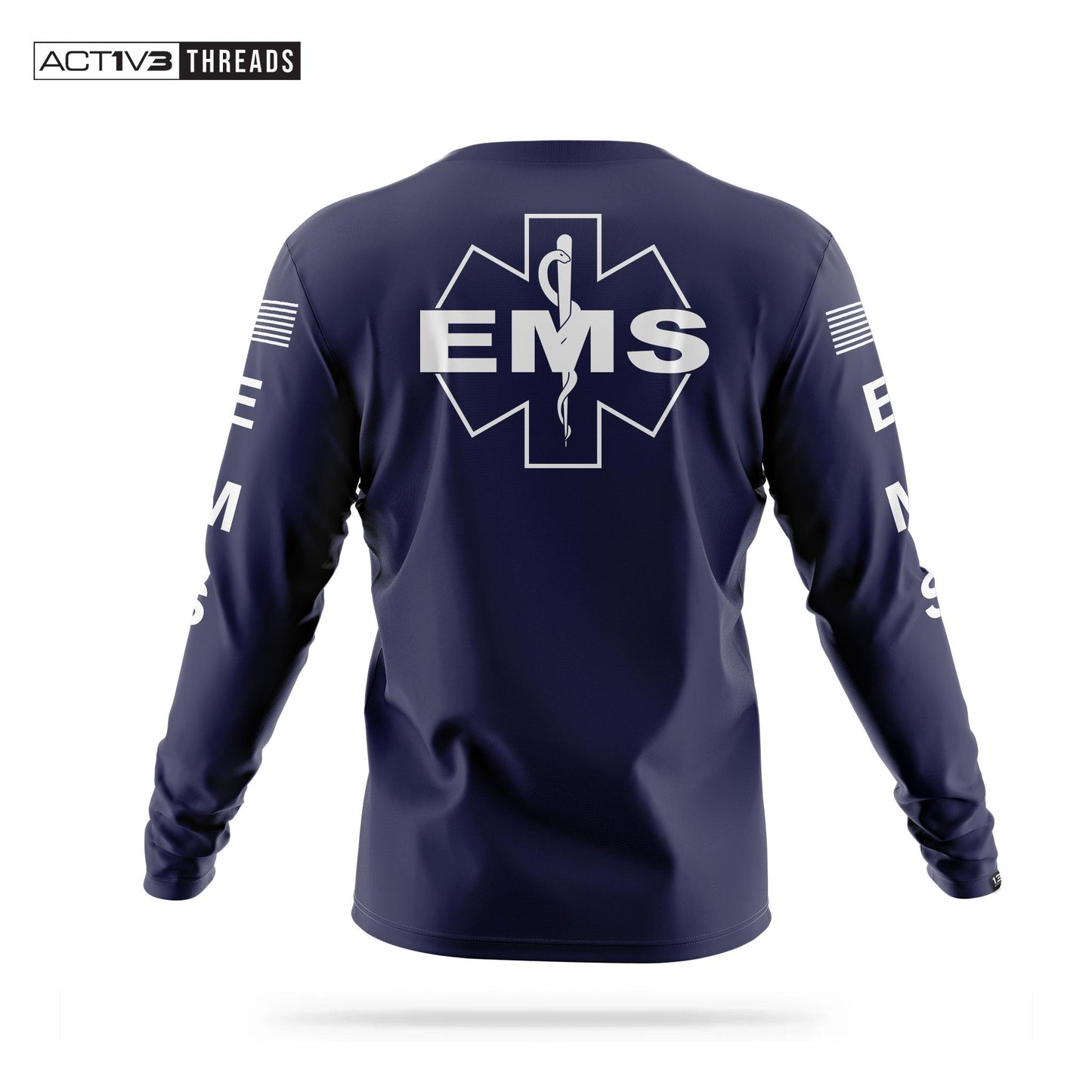 [EMS] Men's Performance Long Sleeve [NVY/WHT]-13 Fifty Apparel
