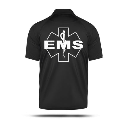 [EMS] Men's Performance Polo [BLK/WHT]-13 Fifty Apparel