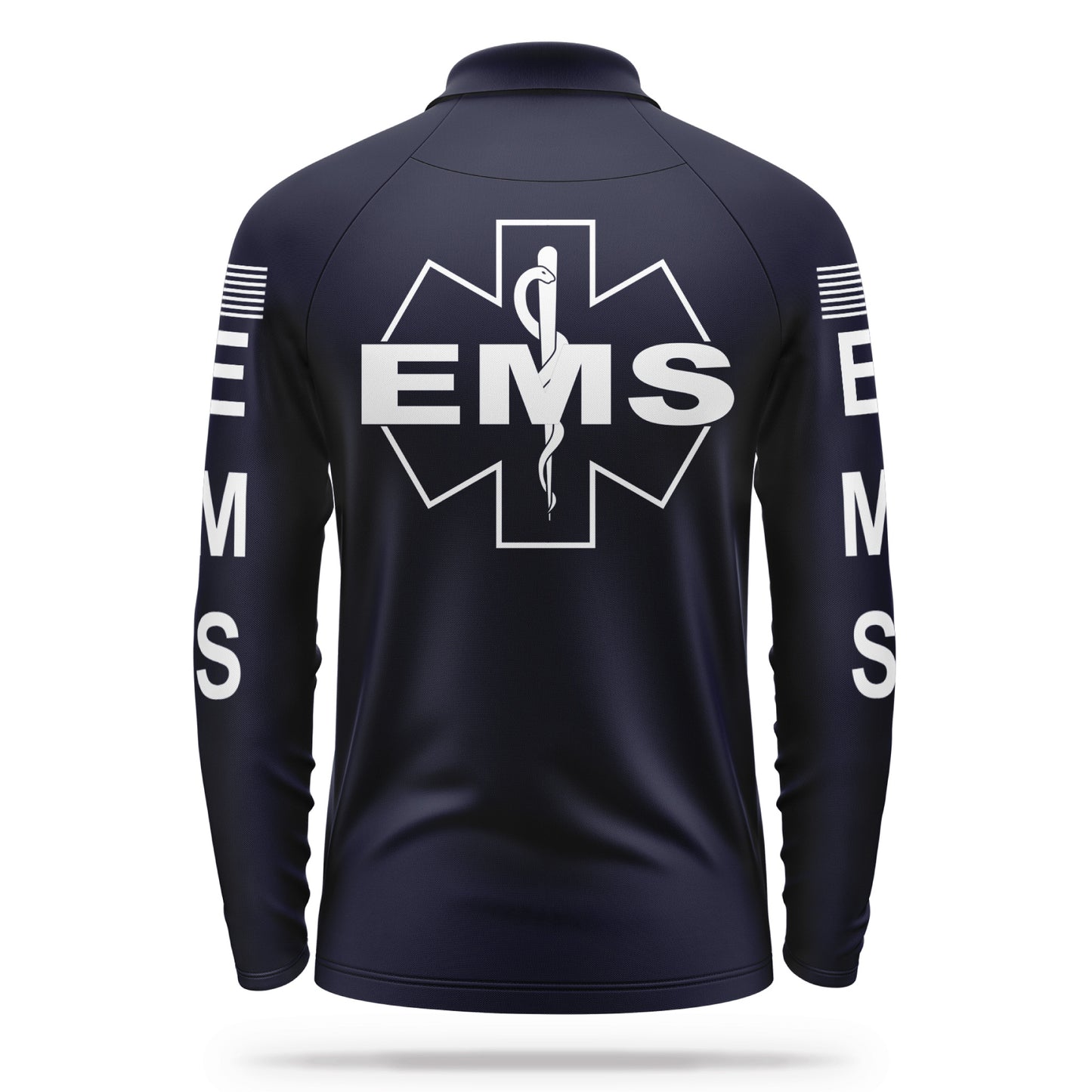 [EMS] Men's Performance Polo Long Sleeve [NVY/GRY] 13 Fifty Apparel 