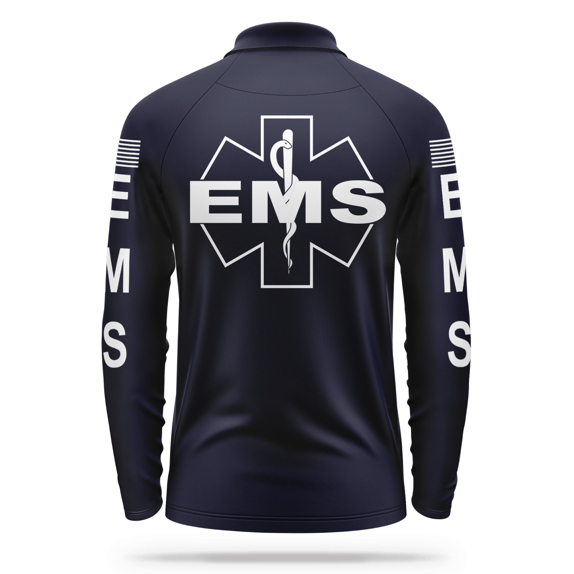 [EMS] Men's Performance Polo Long Sleeve [NVY/GRY] 13 Fifty Apparel 