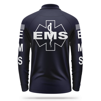 [EMS] Men's Performance Polo Long Sleeve [NVY/GRY] 13 Fifty Apparel 