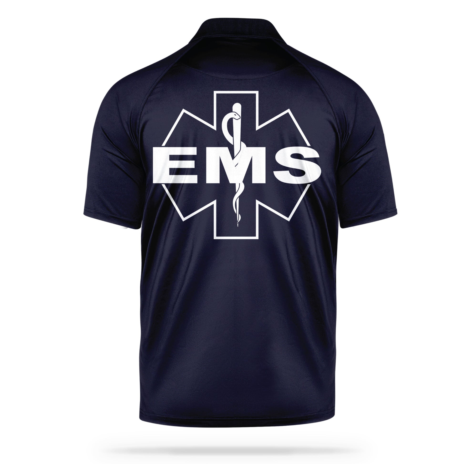 [EMS] Men's Performance Polo [NVY/WHT]-13 Fifty Apparel