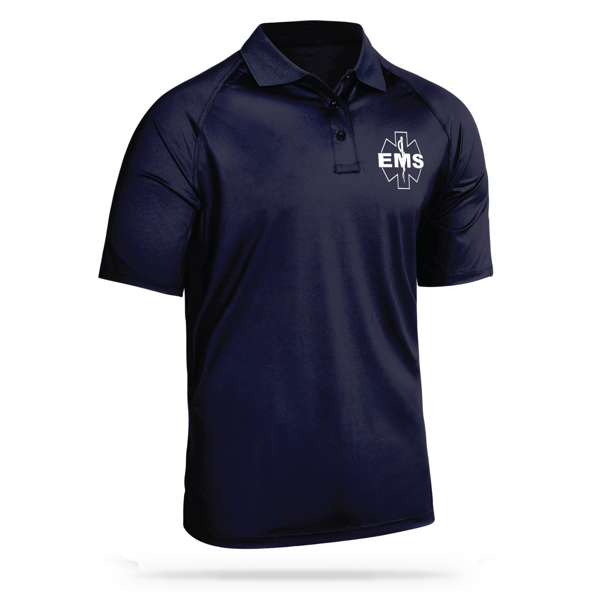 [EMS] Men's Performance Polo [NVY/WHT]-13 Fifty Apparel