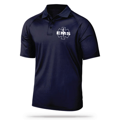 [EMS] Men's Performance Polo [NVY/WHT]-13 Fifty Apparel