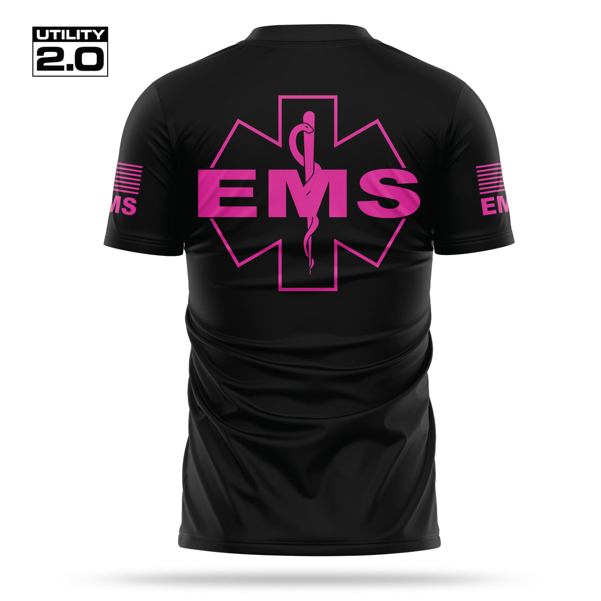 [EMS] Men's Utility 2.0 Short Sleeve [BLK/PNK] 13 Fifty Apparel 