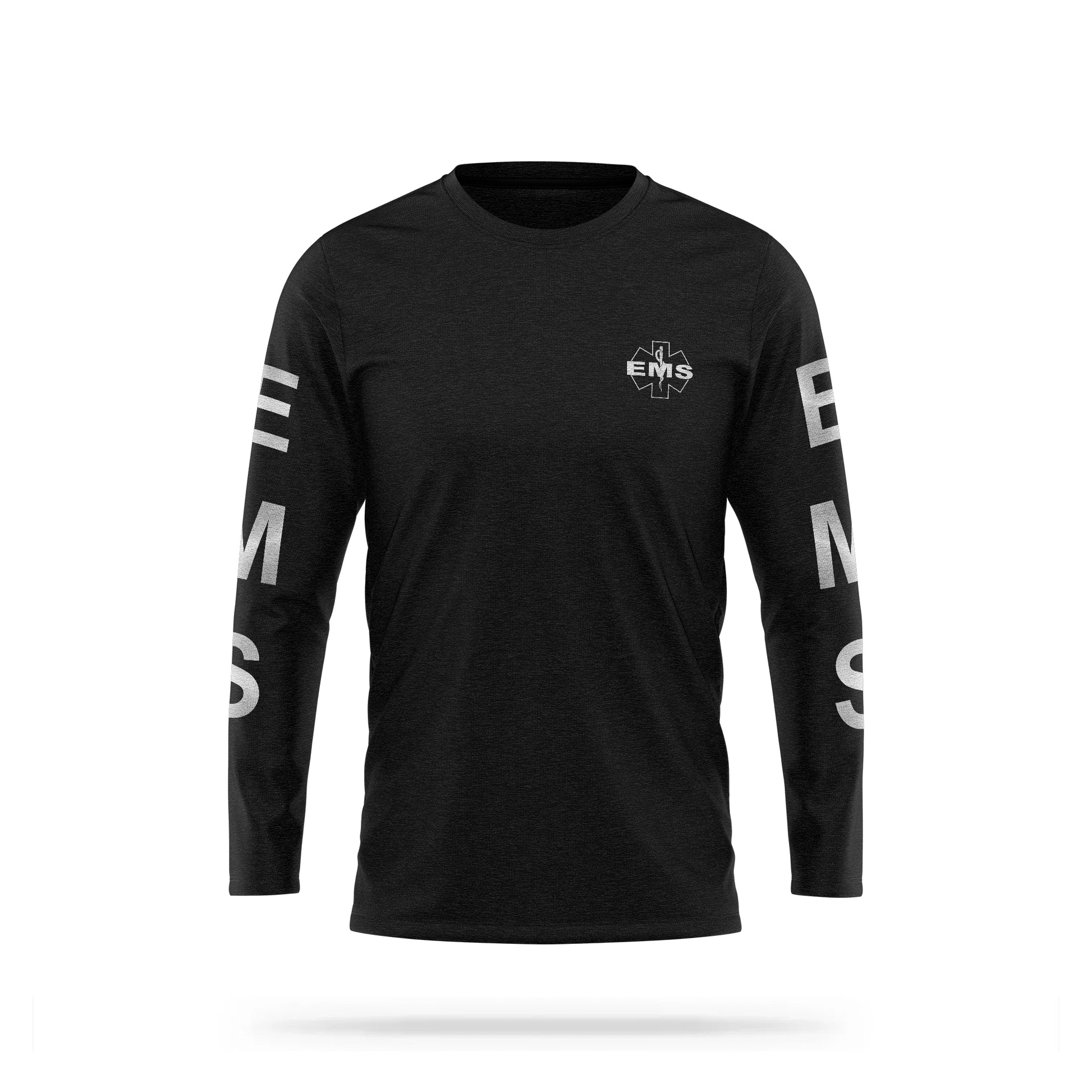 [EMS] Reflective Cotton Blend Long Sleeve [BLK/REF]-13 Fifty Apparel