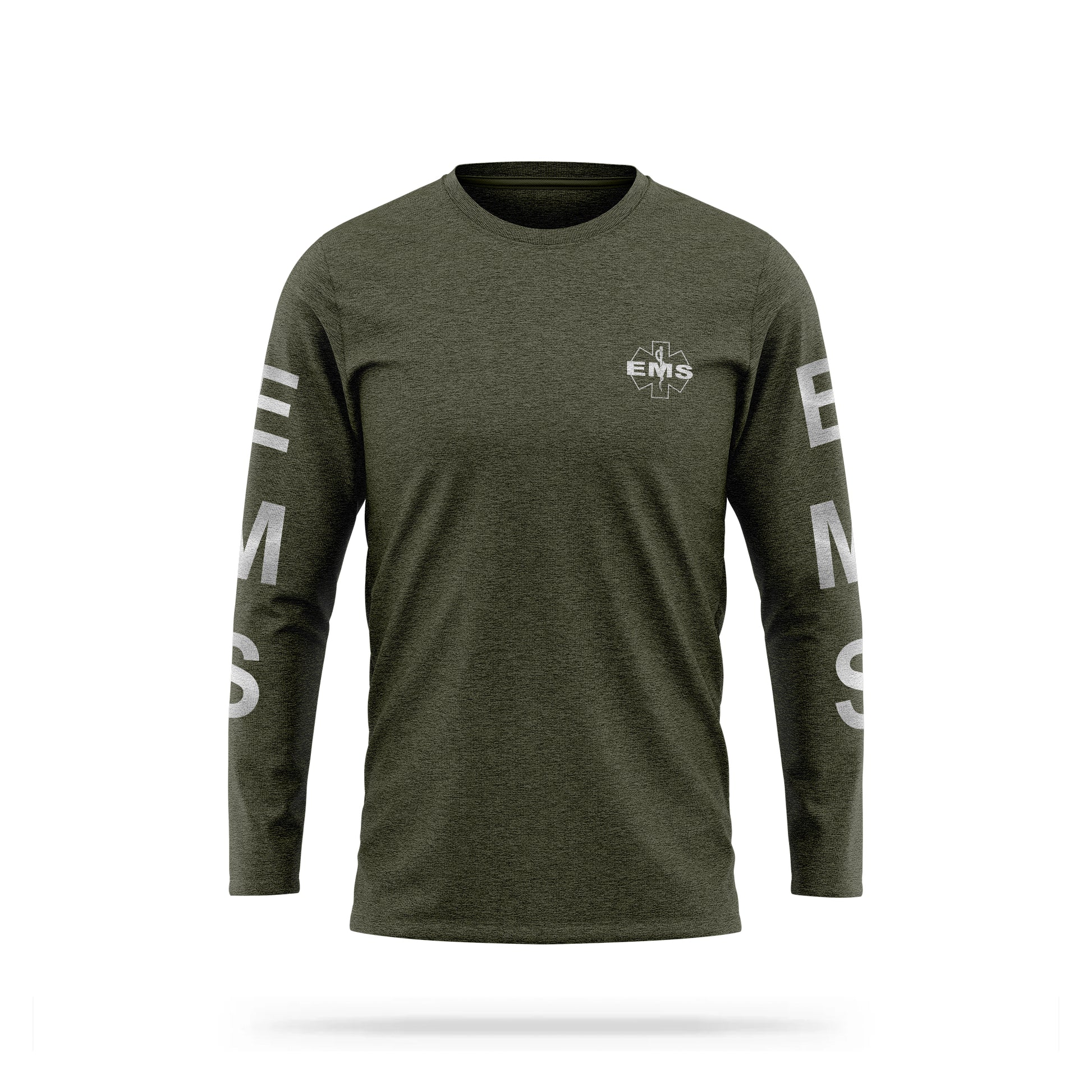 [EMS] Reflective Cotton Blend Long Sleeve [GRN/REF]-13 Fifty Apparel