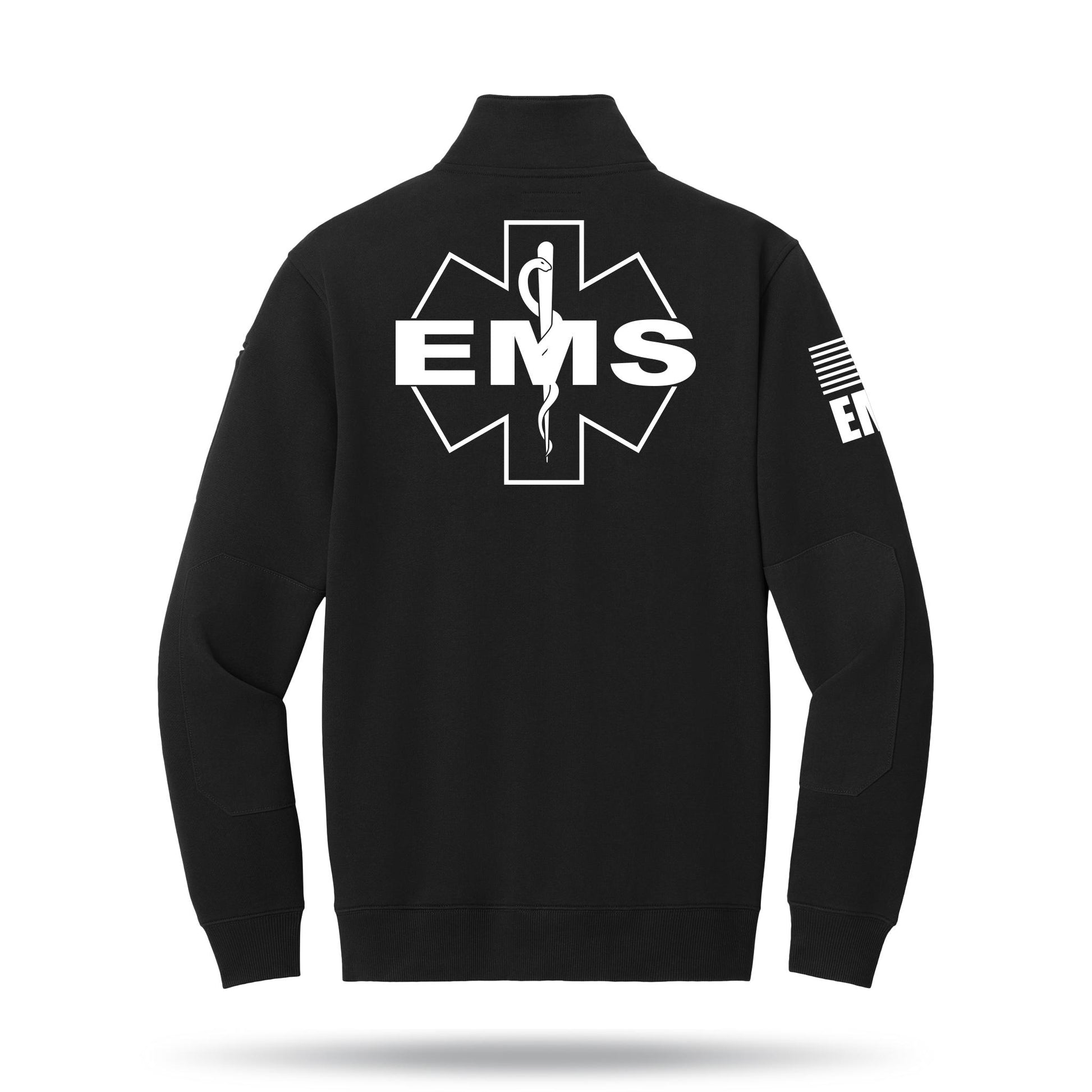 [EMS] Tough Fleece Quarter Zip [BLK/WHT]-13 Fifty Apparel