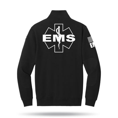[EMS] Tough Fleece Quarter Zip [BLK/WHT]-13 Fifty Apparel