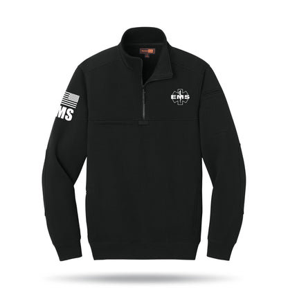 [EMS] Tough Fleece Quarter Zip [BLK/WHT]-13 Fifty Apparel