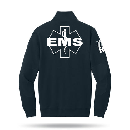 [EMS] Tough Fleece Quarter Zip [NVY/WHT]﻿﻿-13 Fifty Apparel