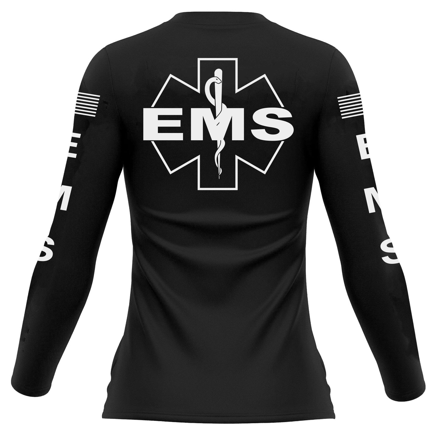 [EMS] Women's Performance Long Sleeve [BLK/WHT]-13 Fifty Apparel