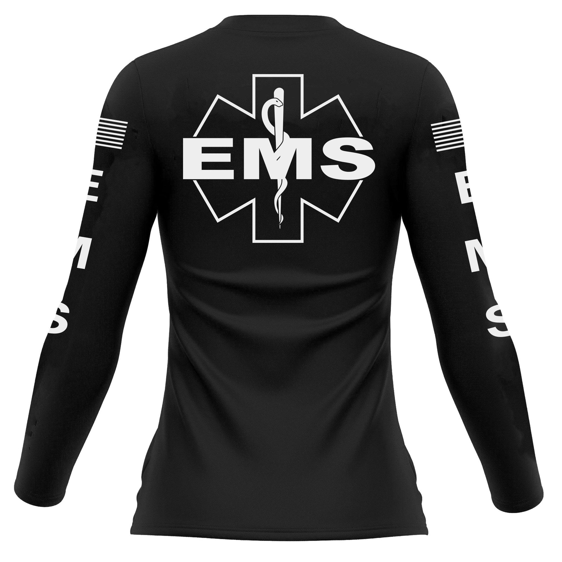 [EMS] Women's Performance Long Sleeve [BLK/WHT]-13 Fifty Apparel