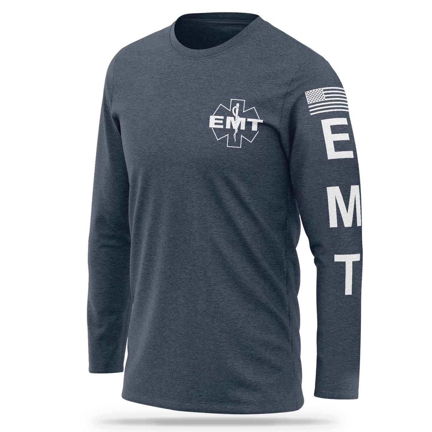 [EMT] Cotton Blend Long Sleeve [NVY/WHT]-13 Fifty Apparel