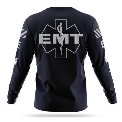 [EMT] Men's Performance Long Sleeve [NVY/WHT]-13 Fifty Apparel
