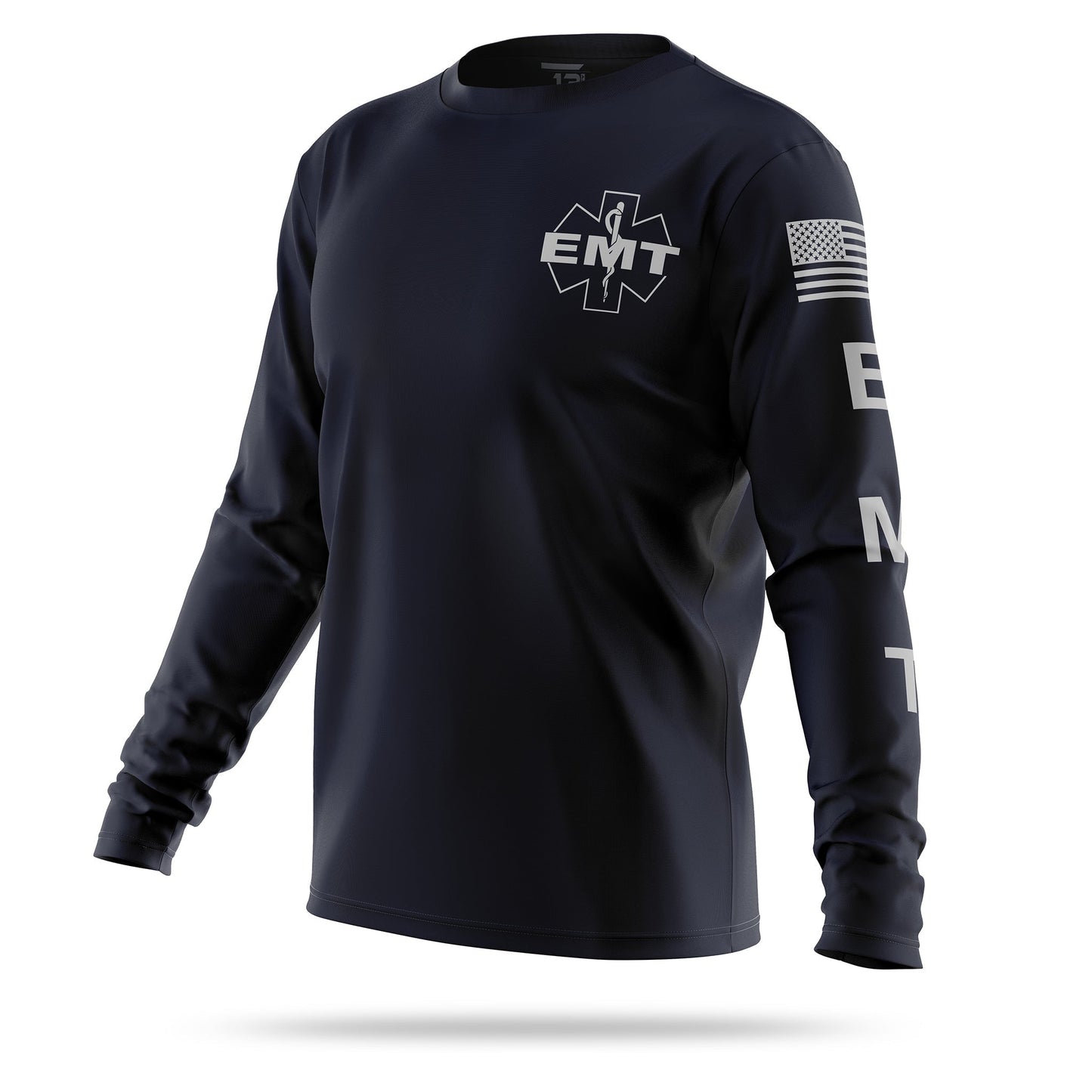 [EMT] Men's Performance Long Sleeve [NVY/WHT]-13 Fifty Apparel